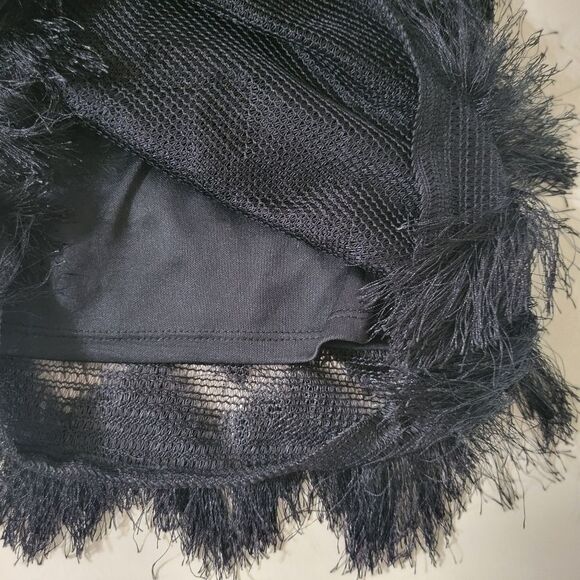 Ya Los Angeles Black Shaggy Chevron Tank Top Dress - Picture 7 of 11